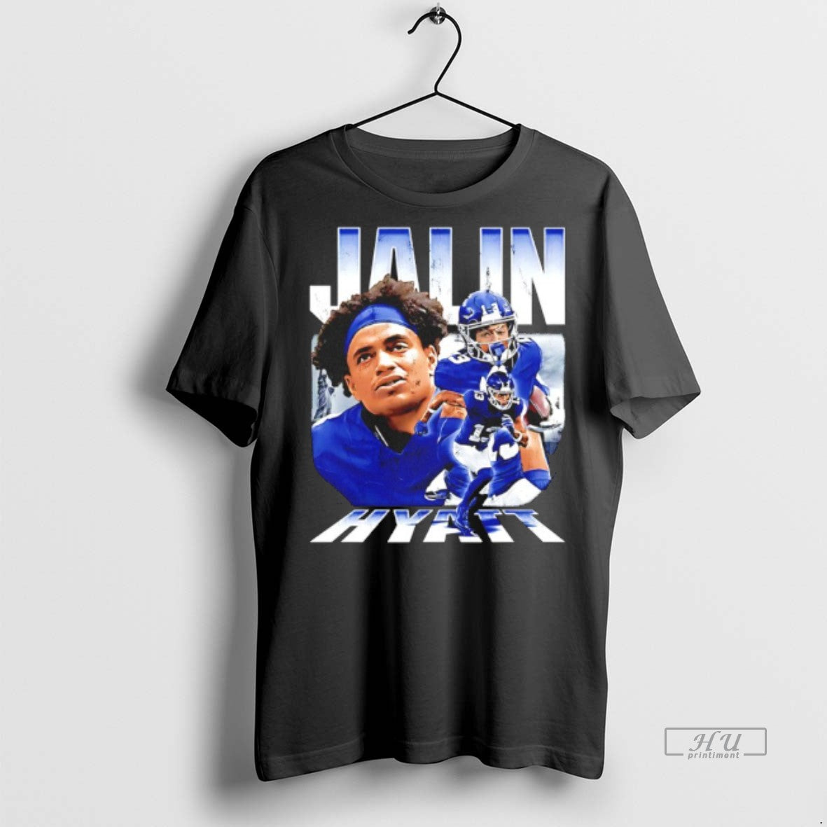 Officials Jalin Hyatt New York Giants Player Collage - Adult & Kids T-Shirts, Sweatshirts & Hoodies apparel design preview 1