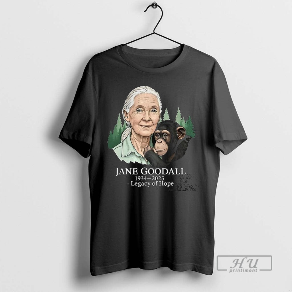 Officials Jane Goddall 1034 2025 Legagy Of Hope - Adult & Kids T-Shirts, Sweatshirts & Hoodies apparel design preview 1