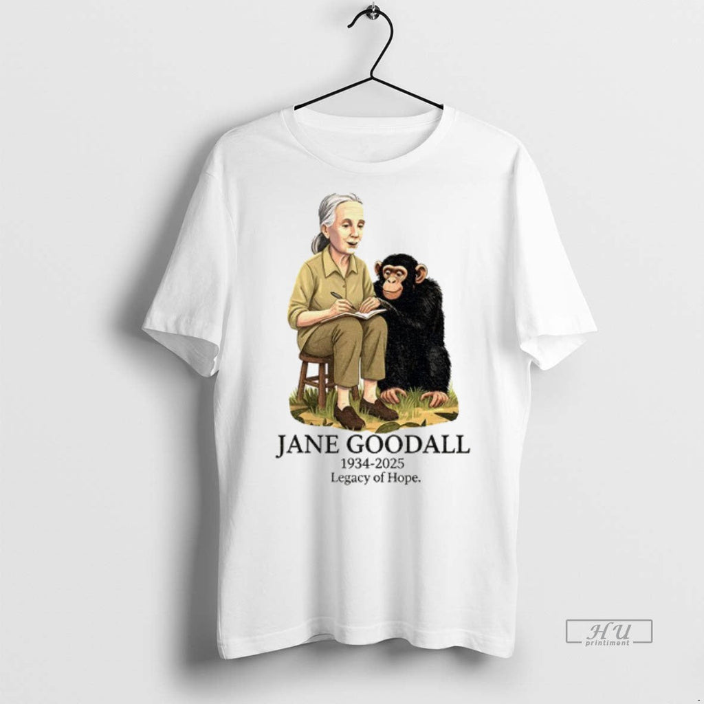 Officials Jane Goodall 1934 2025 Legacy Of Hope - Adult & Kids T-Shirts, Sweatshirts & Hoodies apparel design preview 1