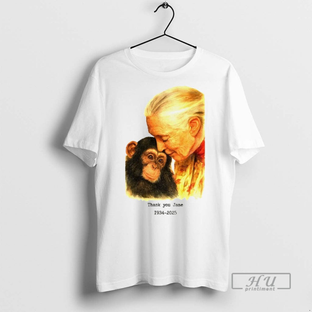 Officials Jane Goodall Thank You Rip 1934 2025 - Adult & Kids T-Shirts, Sweatshirts & Hoodies apparel design preview 1