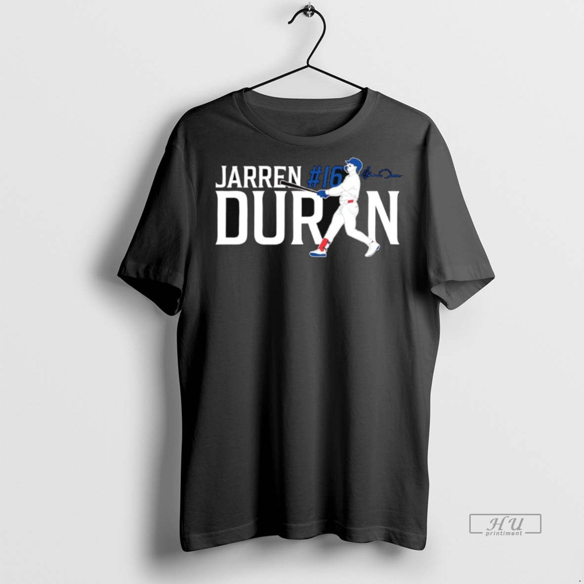 Officials Jarren Duran 16 Boston Red Sox Signature - Adult & Kids T-Shirts, Sweatshirts & Hoodies apparel design preview 1
