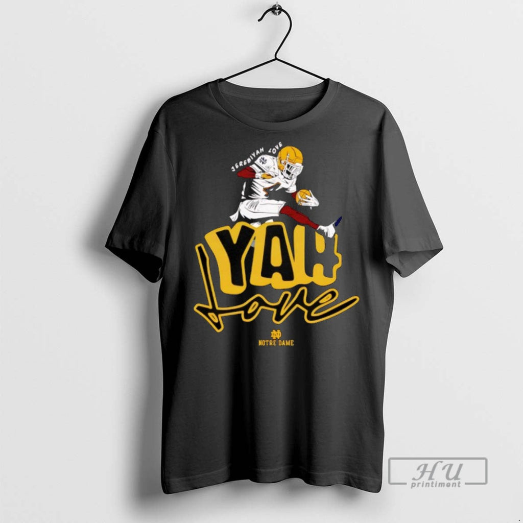Officials Jeremiyah Love Yah Notre Dame Fighting - Adult & Kids T-Shirts, Sweatshirts & Hoodies apparel design preview 1