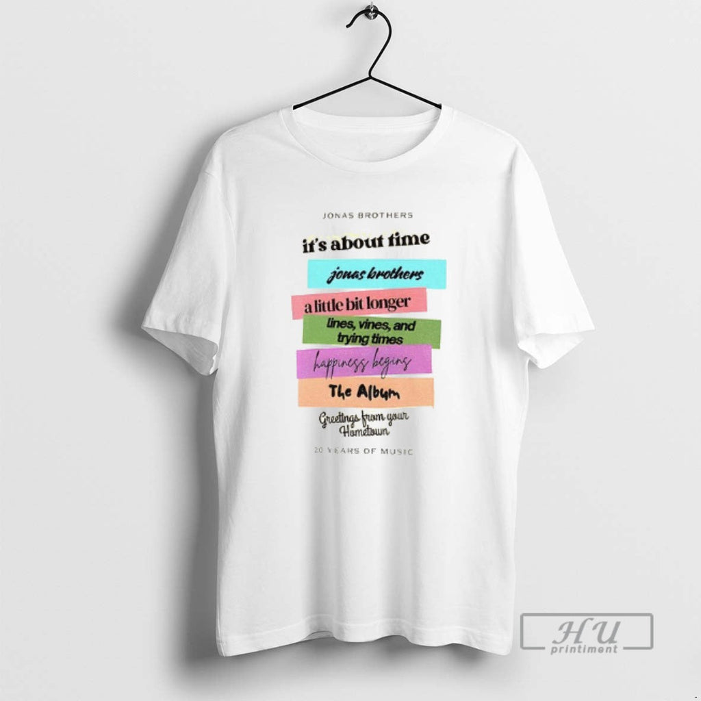 Officials Jonas Brothers New Album 20 Years Of Music - Adult & Kids T-Shirts, Sweatshirts & Hoodies apparel design preview 1