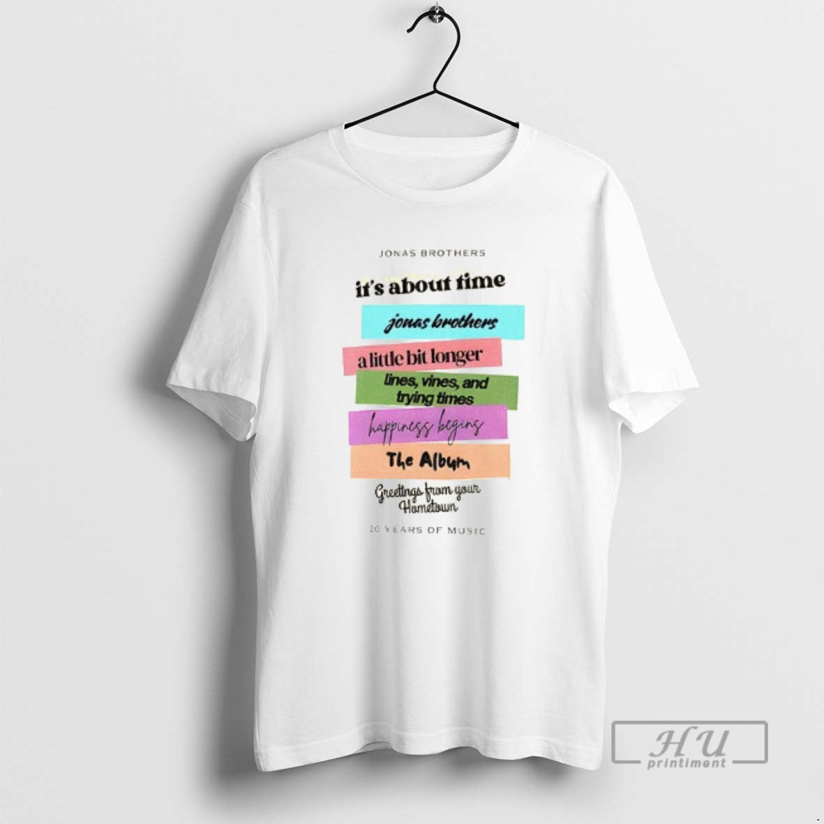Officials Jonas Brothers New Album 20 Years Of Music - Adult & Kids T-Shirts, Sweatshirts & Hoodies apparel design preview 1