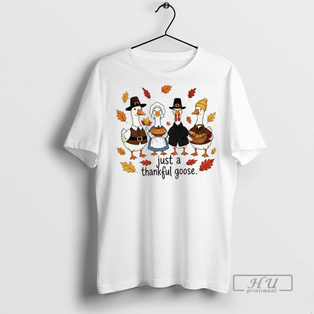 Officials Just A Thankful Goose Happy Thanksgiving - Adult & Kids T-Shirts, Sweatshirts & Hoodies apparel design preview 1