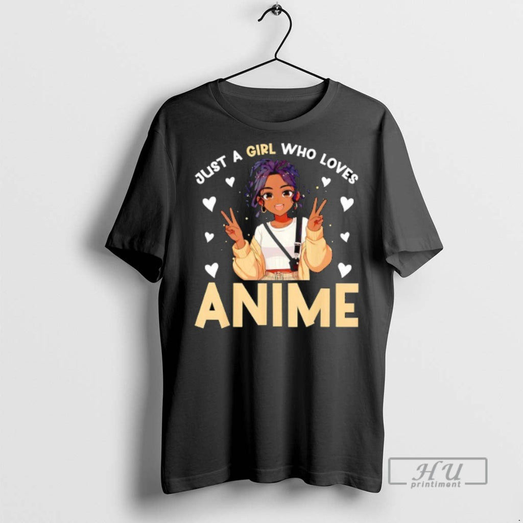 Officials Just A Girl Who Loves Anime - Adult & Kids T-Shirts, Sweatshirts & Hoodies apparel design preview 1