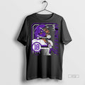 Officials Justin Jefferson Collage Frame Long Sleve - Adult & Kids T-Shirts, Sweatshirts & Hoodies apparel design preview 1