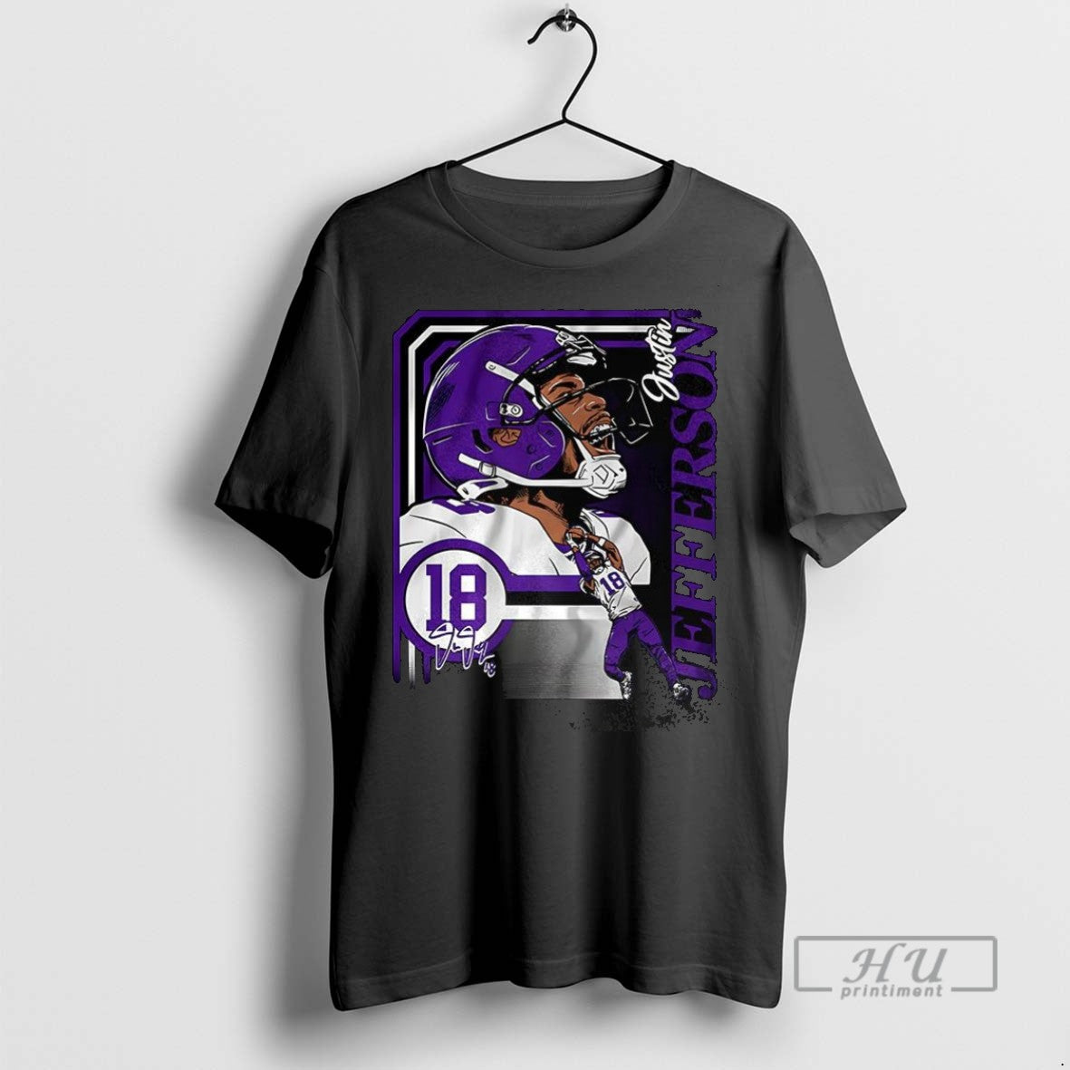 Officials Justin Jefferson Minnesota Vikings Football - Adult & Kids T-Shirts, Sweatshirts & Hoodies apparel design preview 1
