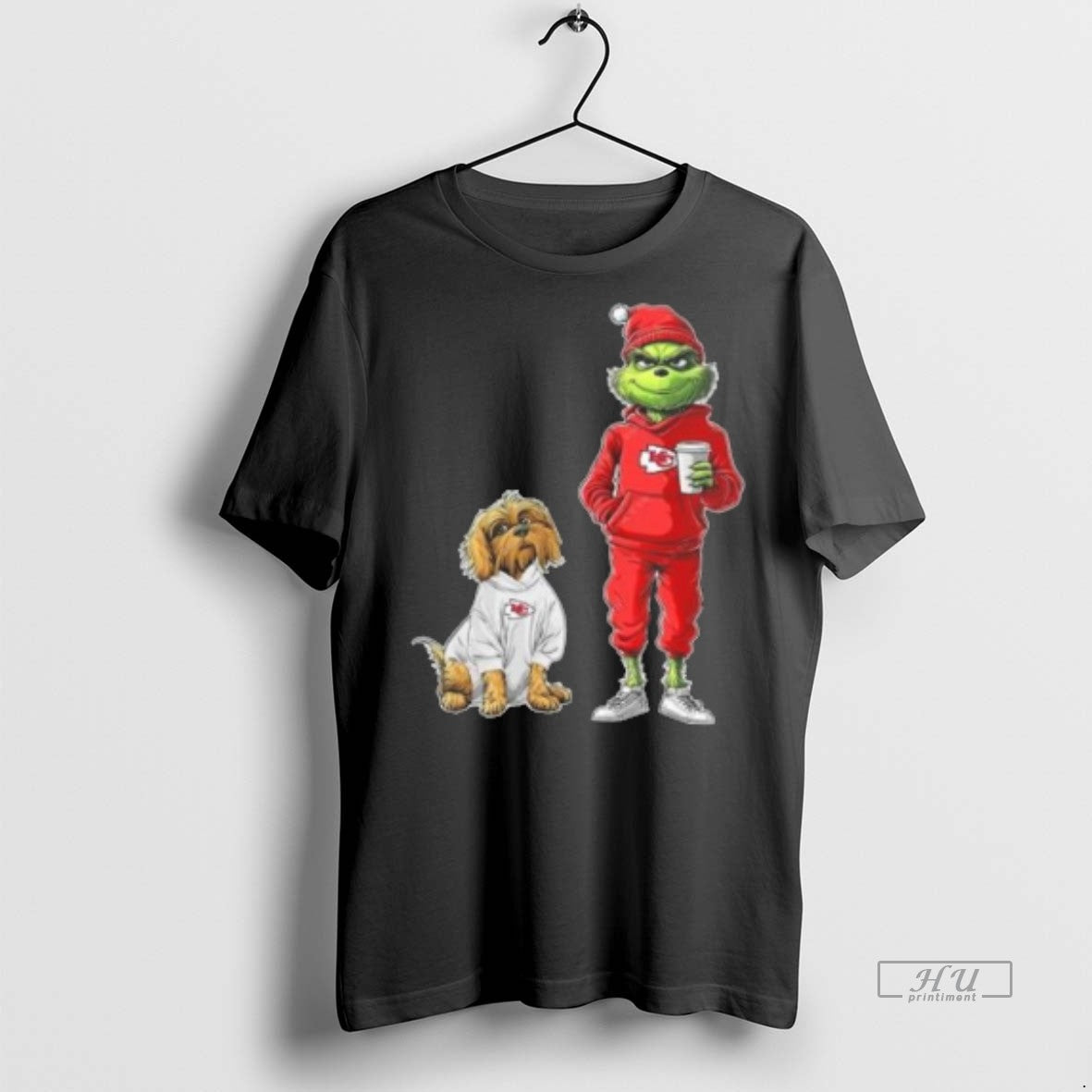 Officials Kansas City Chiefs Grinch And Dog Christmas - Adult & Kids T-Shirts, Sweatshirts & Hoodies apparel design preview 1