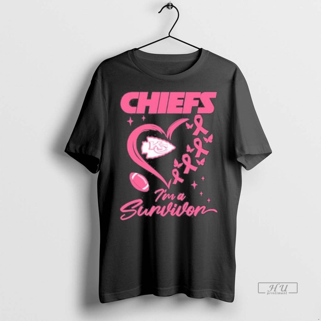 Officials Kansas City Chiefs Heart Logo Im A Survivor - Adult & Kids T-Shirts, Sweatshirts & Hoodies apparel design preview 1