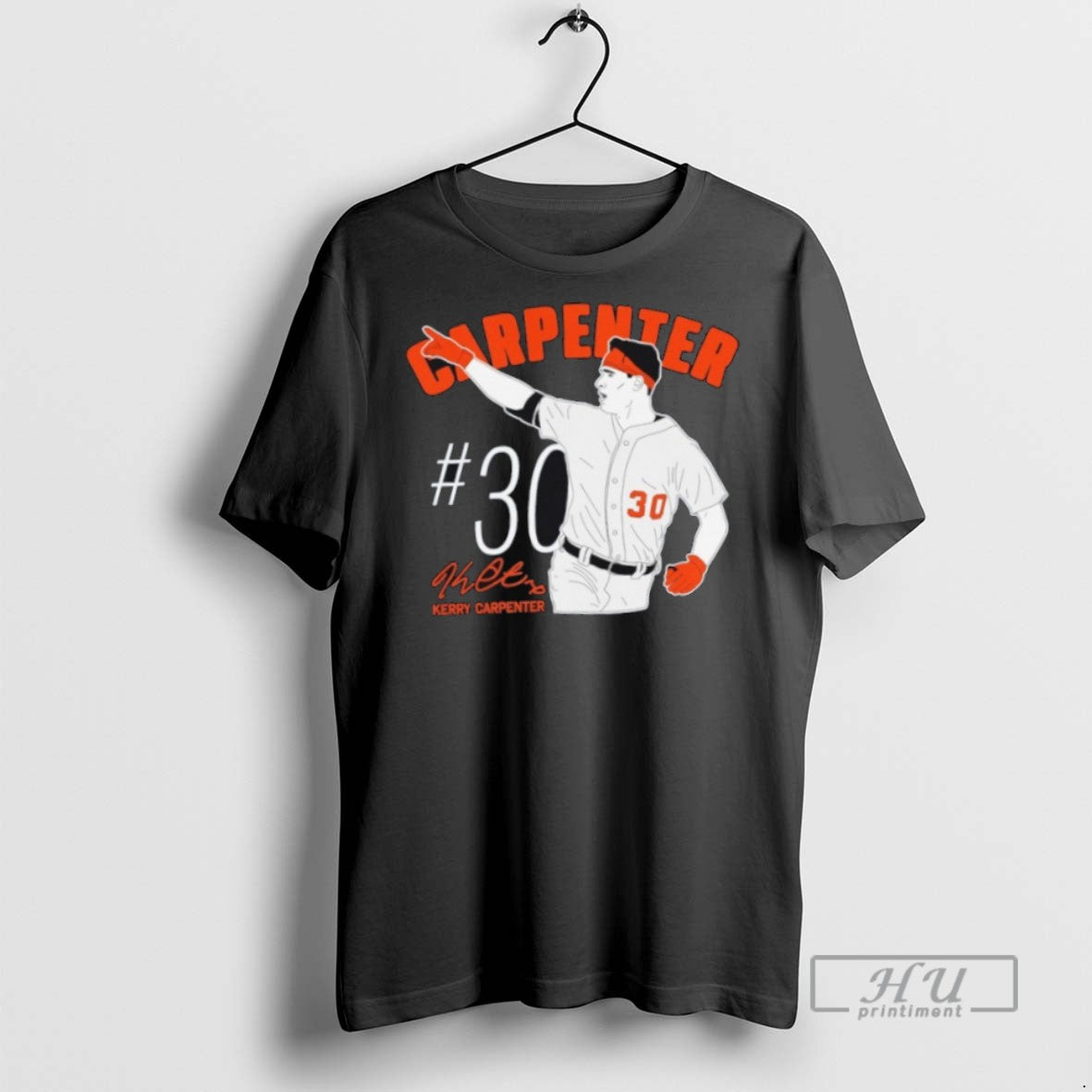 Officials Kerry Carpenter 30 Detroit Tigers Signature - Adult & Kids T-Shirts, Sweatshirts & Hoodies apparel design preview 1