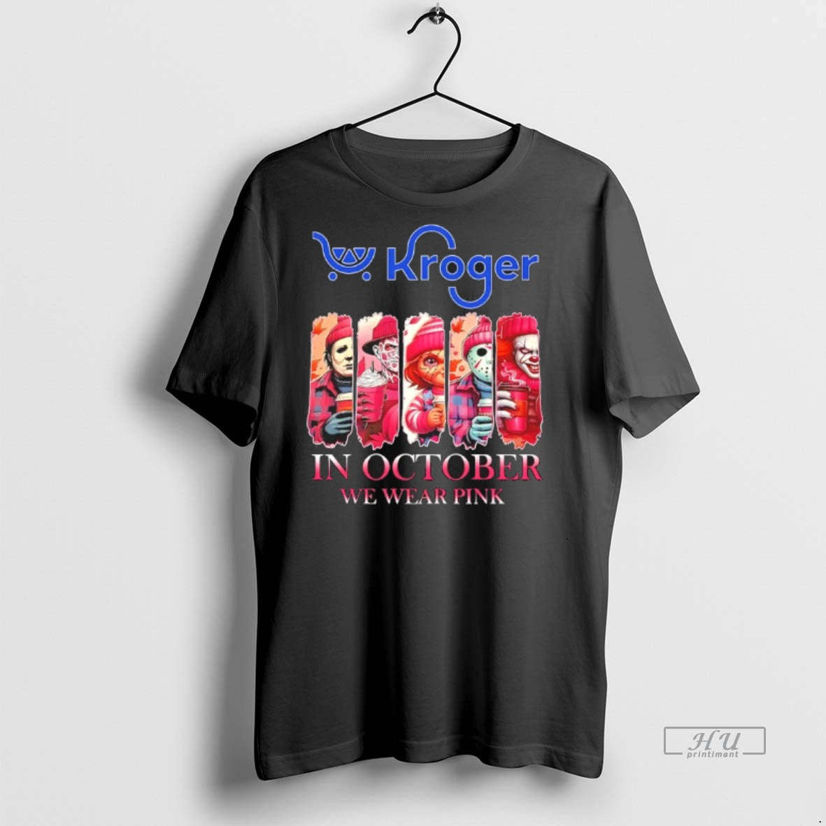 Officials Kroger X Horror Movies Halloween In October - Adult & Kids T-Shirts, Sweatshirts & Hoodies apparel design preview 1