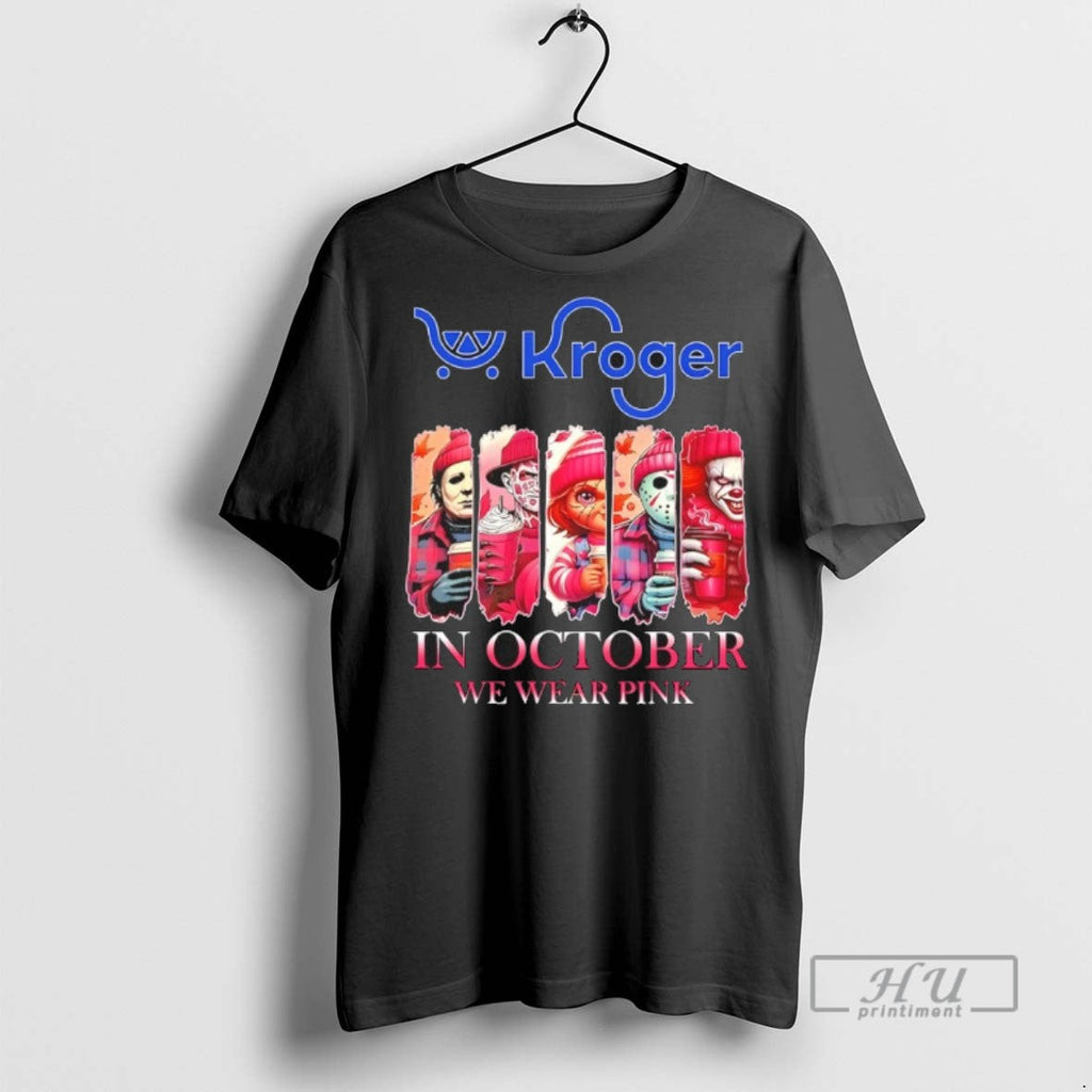 Officials Kroger X Horror Movies Halloween In October - Adult & Kids T-Shirts, Sweatshirts & Hoodies apparel design preview 1