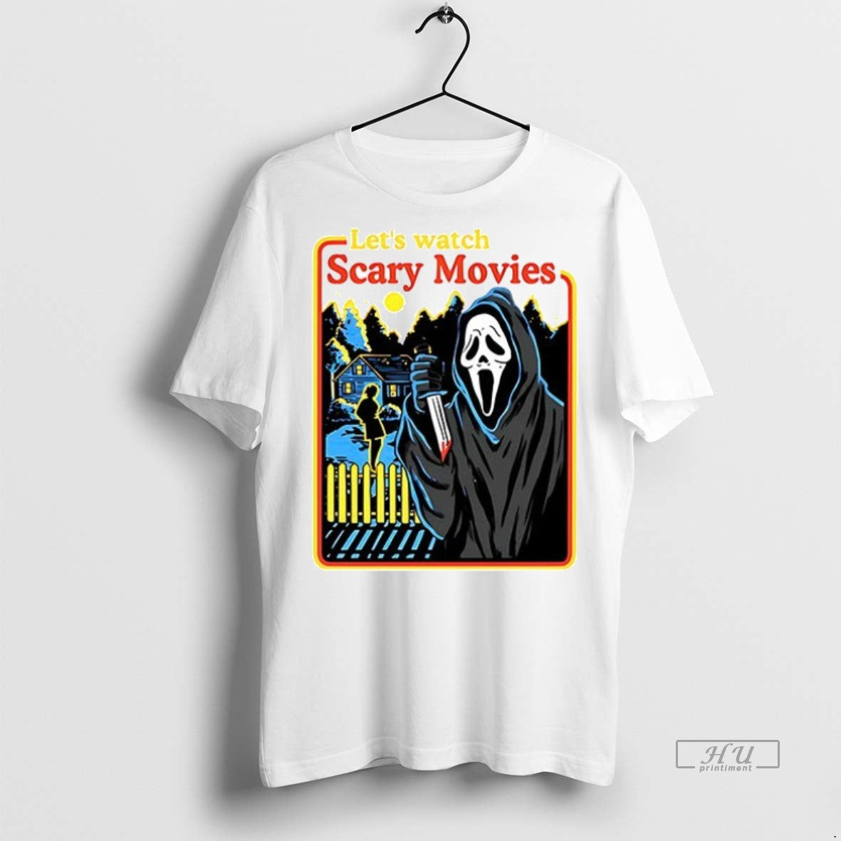 Officials Lets Watch Scary Movies Halloween Ceramic - Adult & Kids T-Shirts, Sweatshirts & Hoodies apparel design preview 1