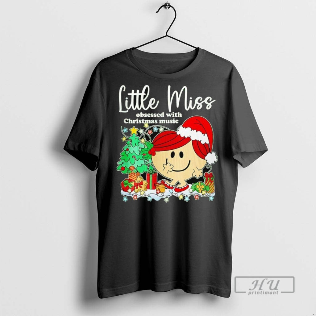 Officials Little Miss Obsessed With Christmas Music - Adult & Kids T-Shirts, Sweatshirts & Hoodies apparel design preview 1