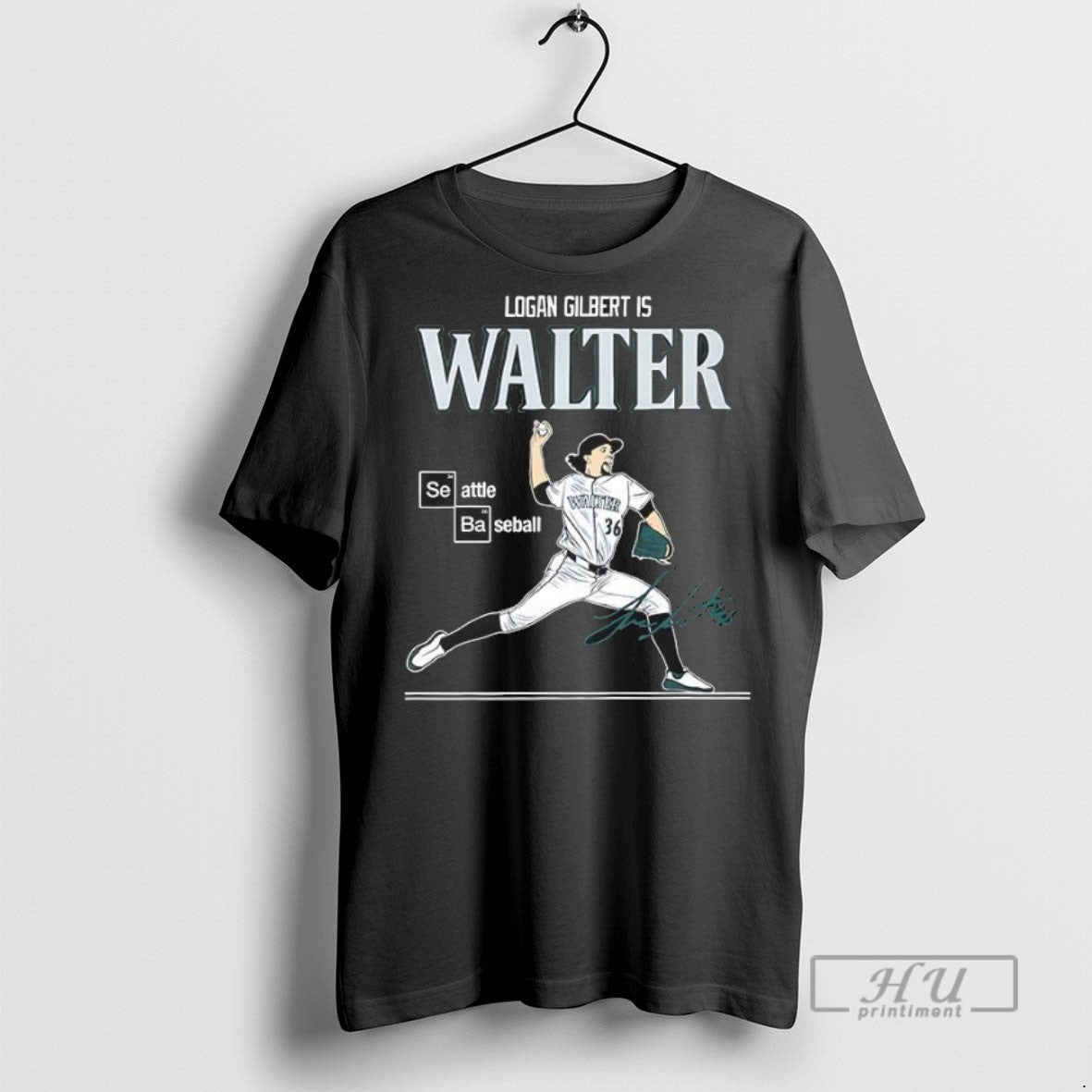 Officials Logan Gilbert Is Walter Seattle Baseball - Adult & Kids T-Shirts, Sweatshirts & Hoodies apparel design preview 1