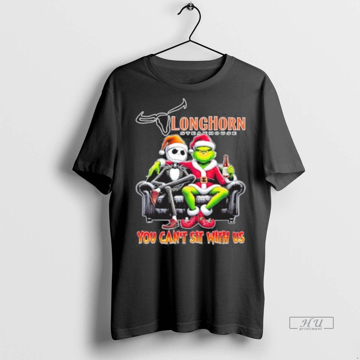 Officials Longhorn Logo Santa Jack And Grinch You - Adult & Kids T-Shirts, Sweatshirts & Hoodies apparel design preview 1