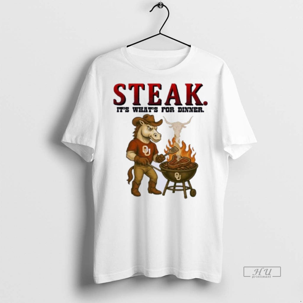 Officials Longhorn Steak Oklahoma Sooners Red River - Adult & Kids T-Shirts, Sweatshirts & Hoodies apparel design preview 1