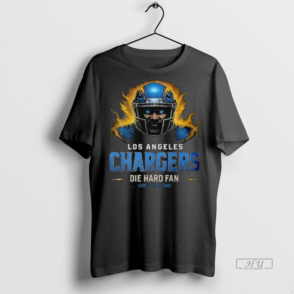 Officials Los Angeles Chargers Die Hard Fan Since Day - Adult & Kids T-Shirts, Sweatshirts & Hoodies apparel design preview 1