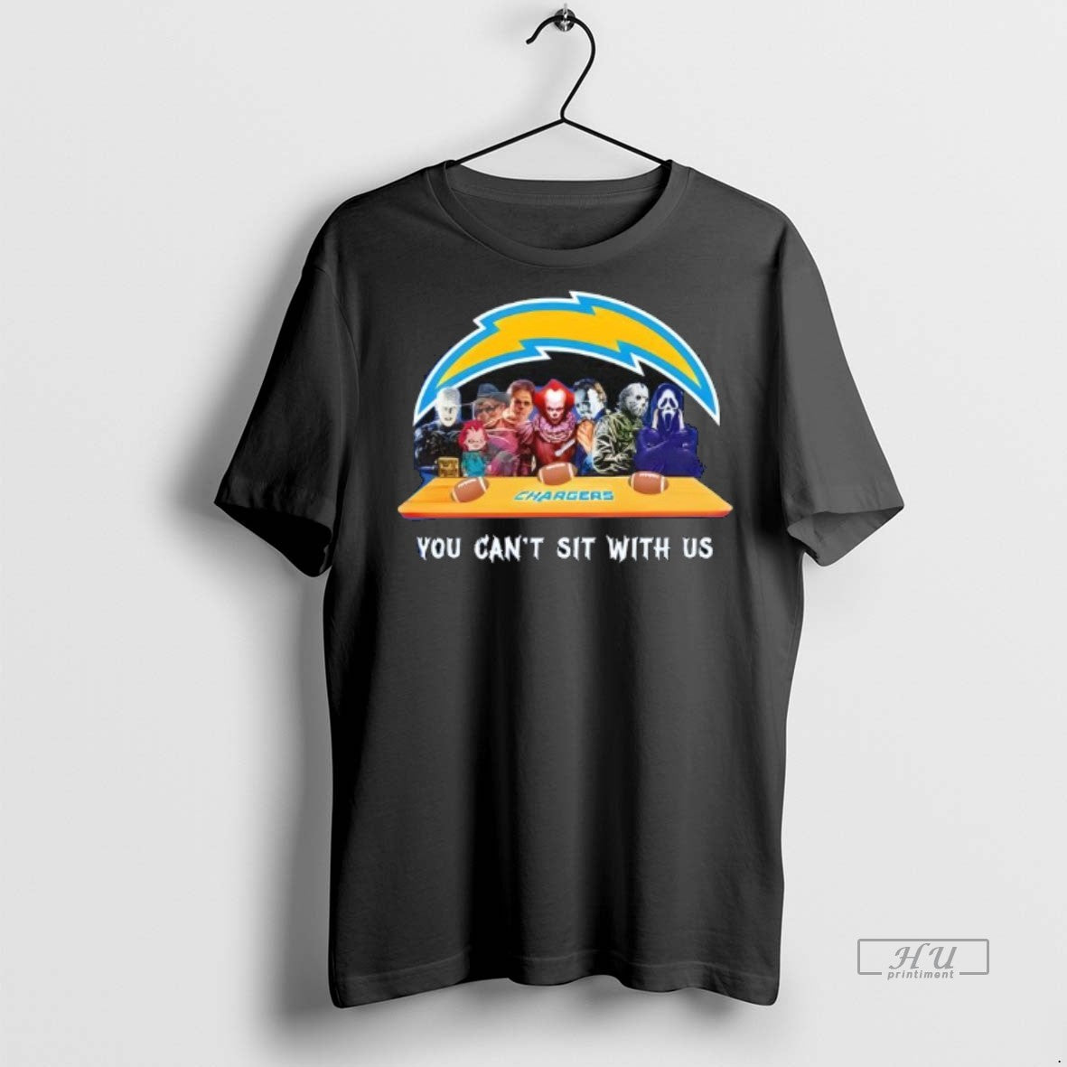 Officials Los Angeles Chargers Horror Movies - Adult & Kids T-Shirts, Sweatshirts & Hoodies apparel design preview 1