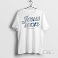 Officials Los Angeles Dodgers Jesus Won Its An La - Adult & Kids T-Shirts, Sweatshirts & Hoodies apparel design preview 1