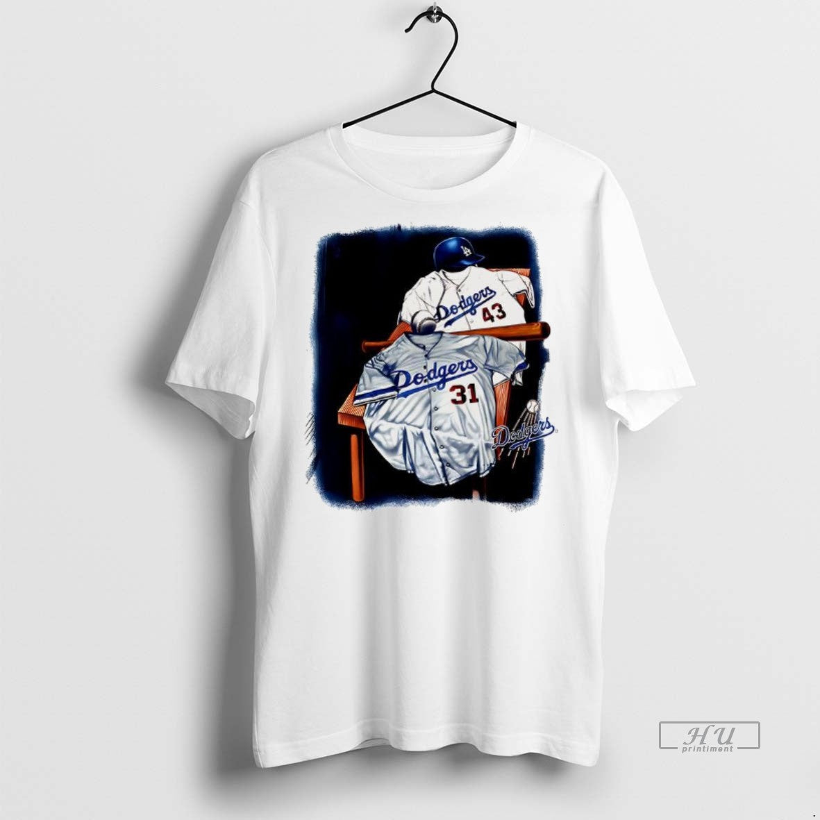 Officials Los Angeles Dodgers Jersey Number 31 43 - Adult & Kids T-Shirts, Sweatshirts & Hoodies apparel design preview 1