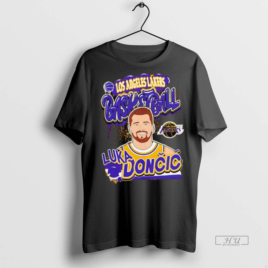 Officials Los Angeles Lakers Luka Doncic 77 Yellow - Adult & Kids T-Shirts, Sweatshirts & Hoodies apparel design preview 1