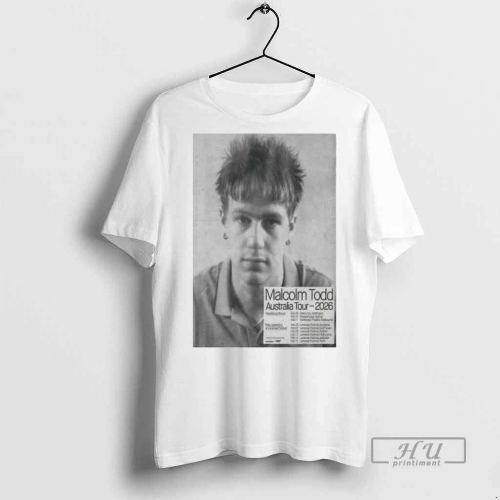 Officials Malcolm Todd Australia Tour February 2026 - Adult & Kids T-Shirts, Sweatshirts & Hoodies apparel design preview 1