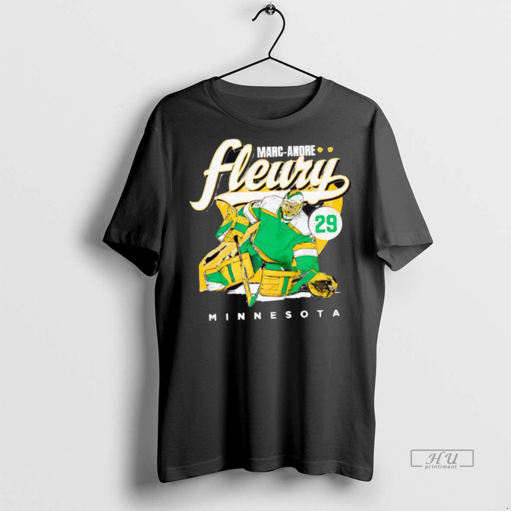Officials Marc Andre Fleury Minnesota Retro Hockey - Adult & Kids T-Shirts, Sweatshirts & Hoodies apparel design preview 1