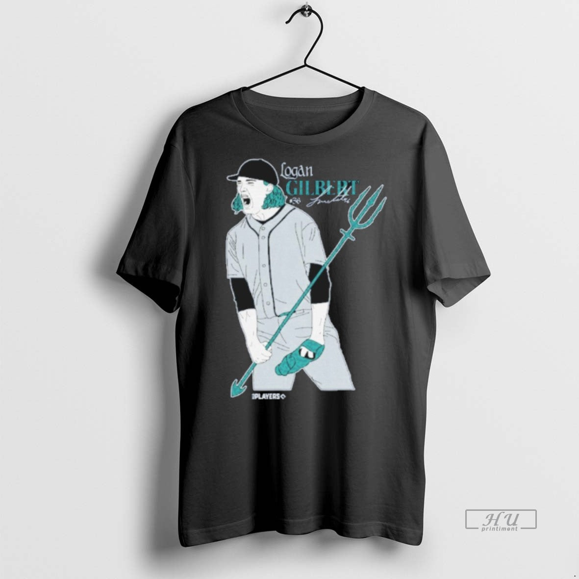 Officials Mariners Logan Gilbert Trident Postseason - Adult & Kids T-Shirts, Sweatshirts & Hoodies apparel design preview 1