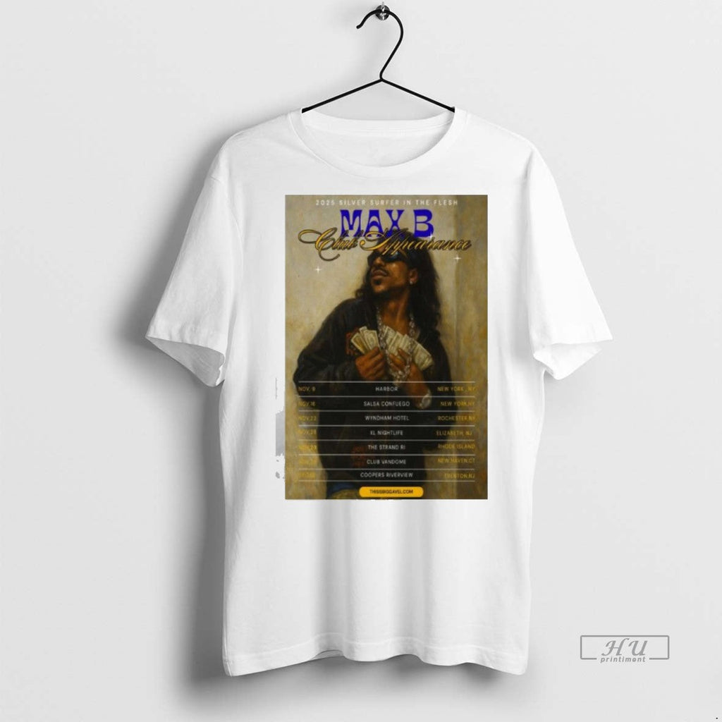 Officials Max B Silver Surfer In The Flesh 2025 - Adult & Kids T-Shirts, Sweatshirts & Hoodies apparel design preview 1
