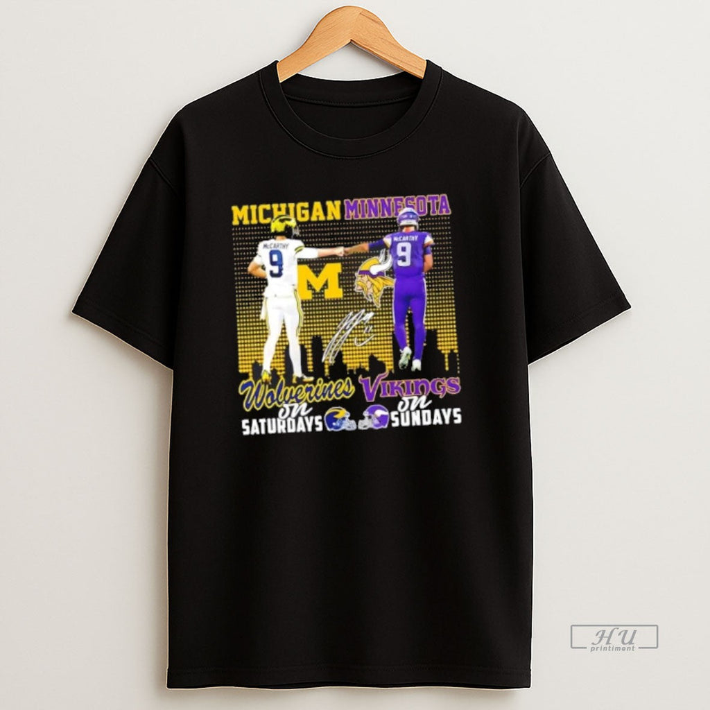 Officials Mccarthy Michigan Wolverines On Saturdays X - Adult & Kids T-Shirts, Sweatshirts & Hoodies apparel design preview 1