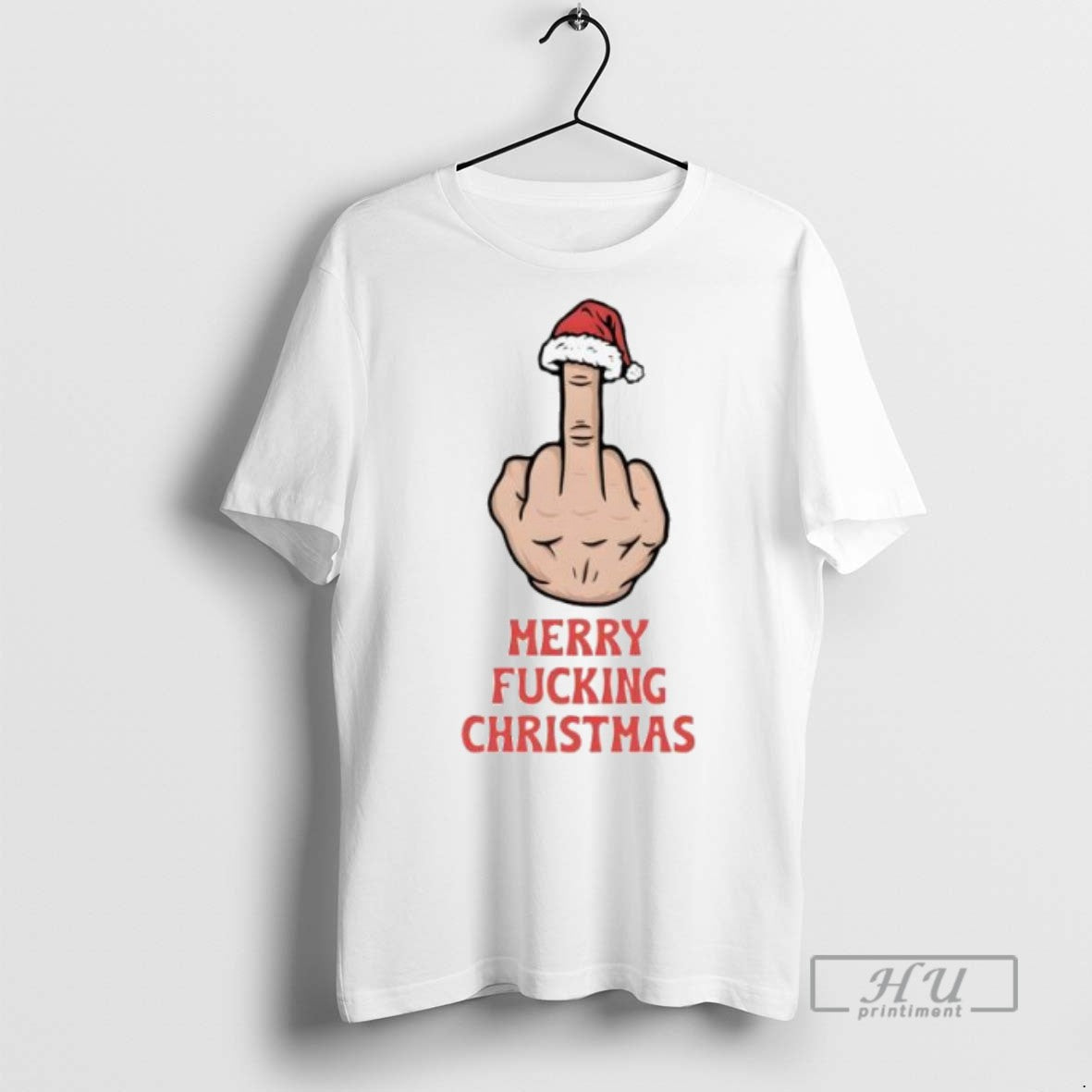 Officials Merry Fucking Christmas Middle Finger - Adult & Kids T-Shirts, Sweatshirts & Hoodies apparel design preview 1