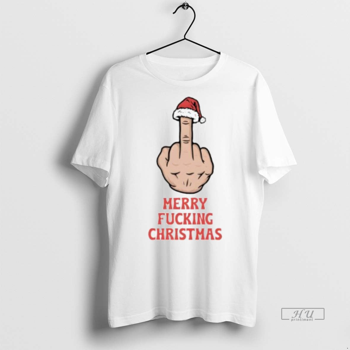 Officials Merry Fucking Christmas Middle Finger - Adult & Kids T-Shirts, Sweatshirts & Hoodies apparel design preview 1