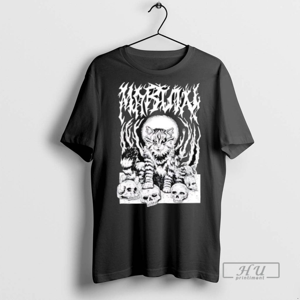 Officials Metal Marf By Beefaroni Marvin Skull Cat - Adult & Kids T-Shirts, Sweatshirts & Hoodies apparel design preview 1