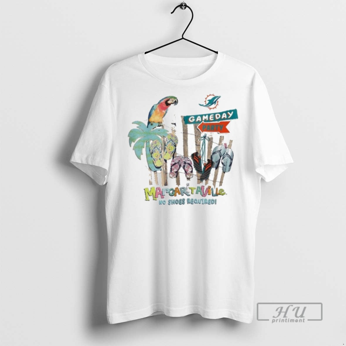 Officials Miami Dolphins Gameday Party Margaritaville - Adult & Kids T-Shirts, Sweatshirts & Hoodies apparel design preview 1