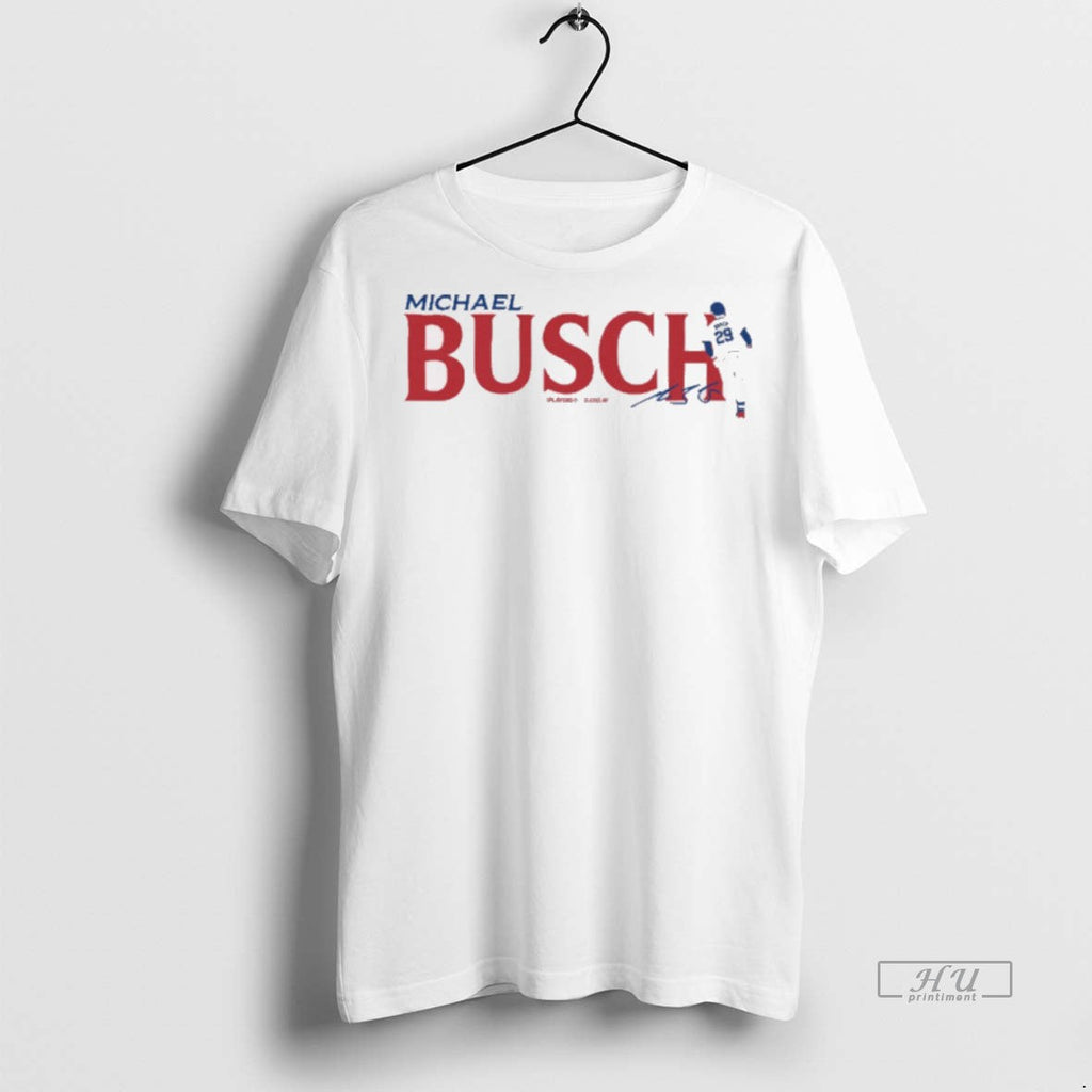Officials Michael Busch Chicago Cubs Mlb Slash Line - Adult & Kids T-Shirts, Sweatshirts & Hoodies apparel design preview 1