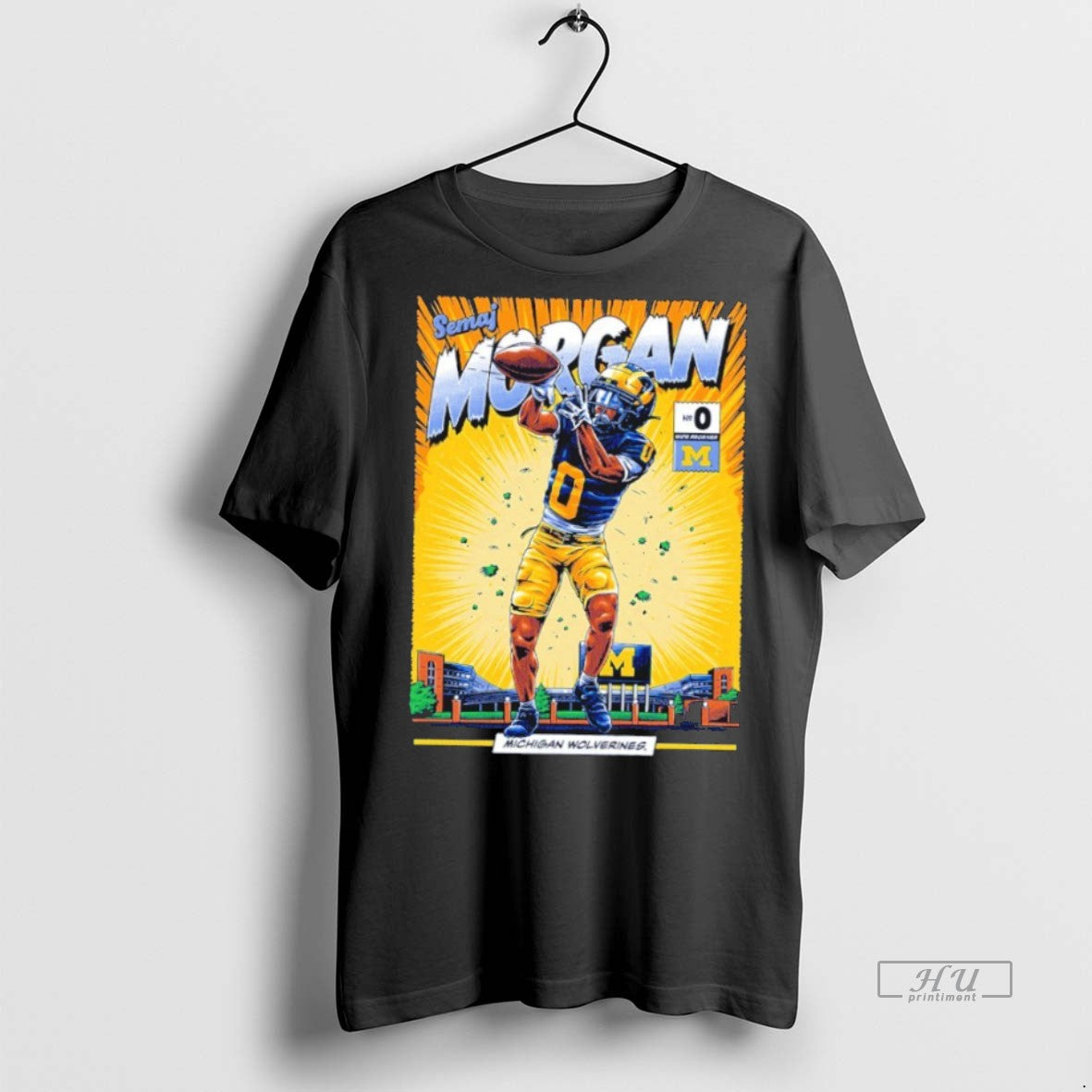 Officials Michigan Wolverines 0 Semaj Morgan Student - Adult & Kids T-Shirts, Sweatshirts & Hoodies apparel design preview 1