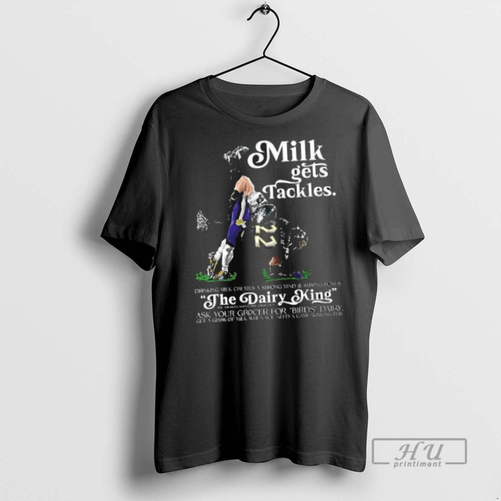 Officials Milk Gets Tackles The Dairy King - Adult & Kids T-Shirts, Sweatshirts & Hoodies apparel design preview 1