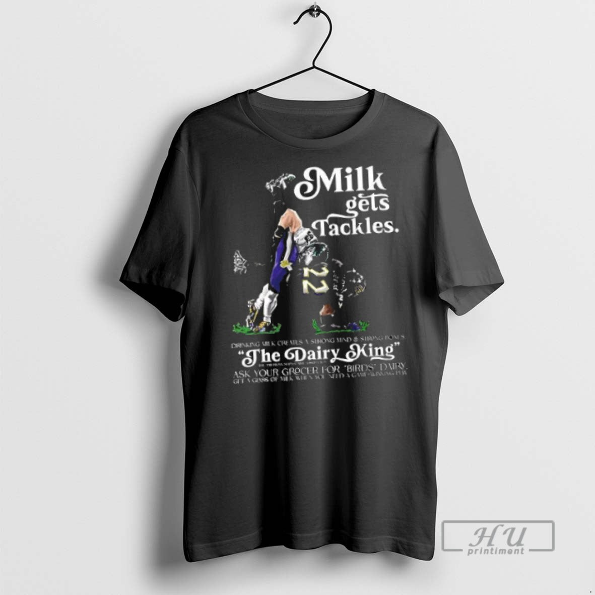 Officials Milk Gets Tackles The Dairy King - Adult & Kids T-Shirts, Sweatshirts & Hoodies apparel design preview 1