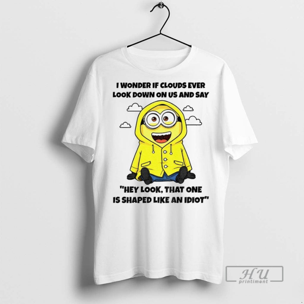 Officials Minion I Wonder If Clouds Ever Look Down On - Adult & Kids T-Shirts, Sweatshirts & Hoodies apparel design preview 1