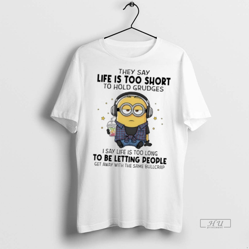 Officials Minions They Say Life Too Short To Hold - Adult & Kids T-Shirts, Sweatshirts & Hoodies apparel design preview 1