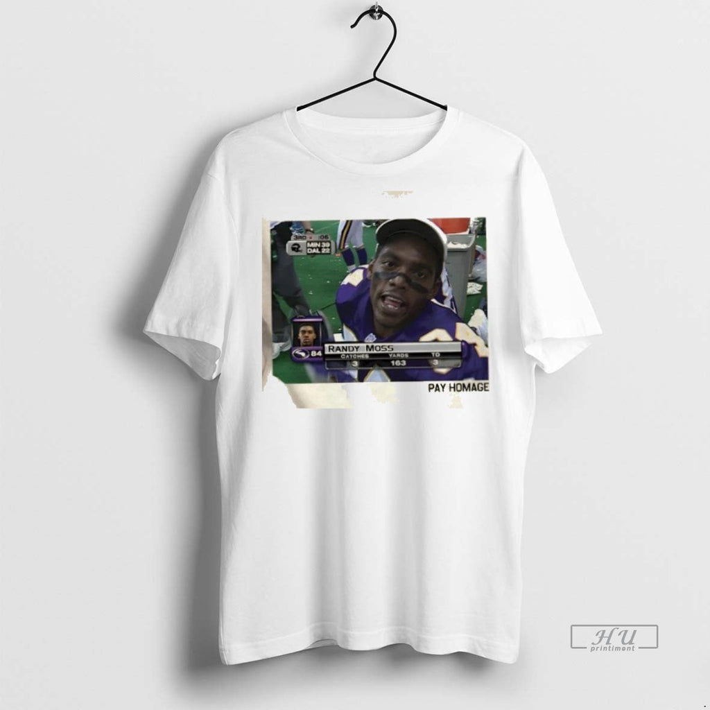 Officials Minnesota Vikings Randy Moss Homage Ash Pay - Adult & Kids T-Shirts, Sweatshirts & Hoodies apparel design preview 1