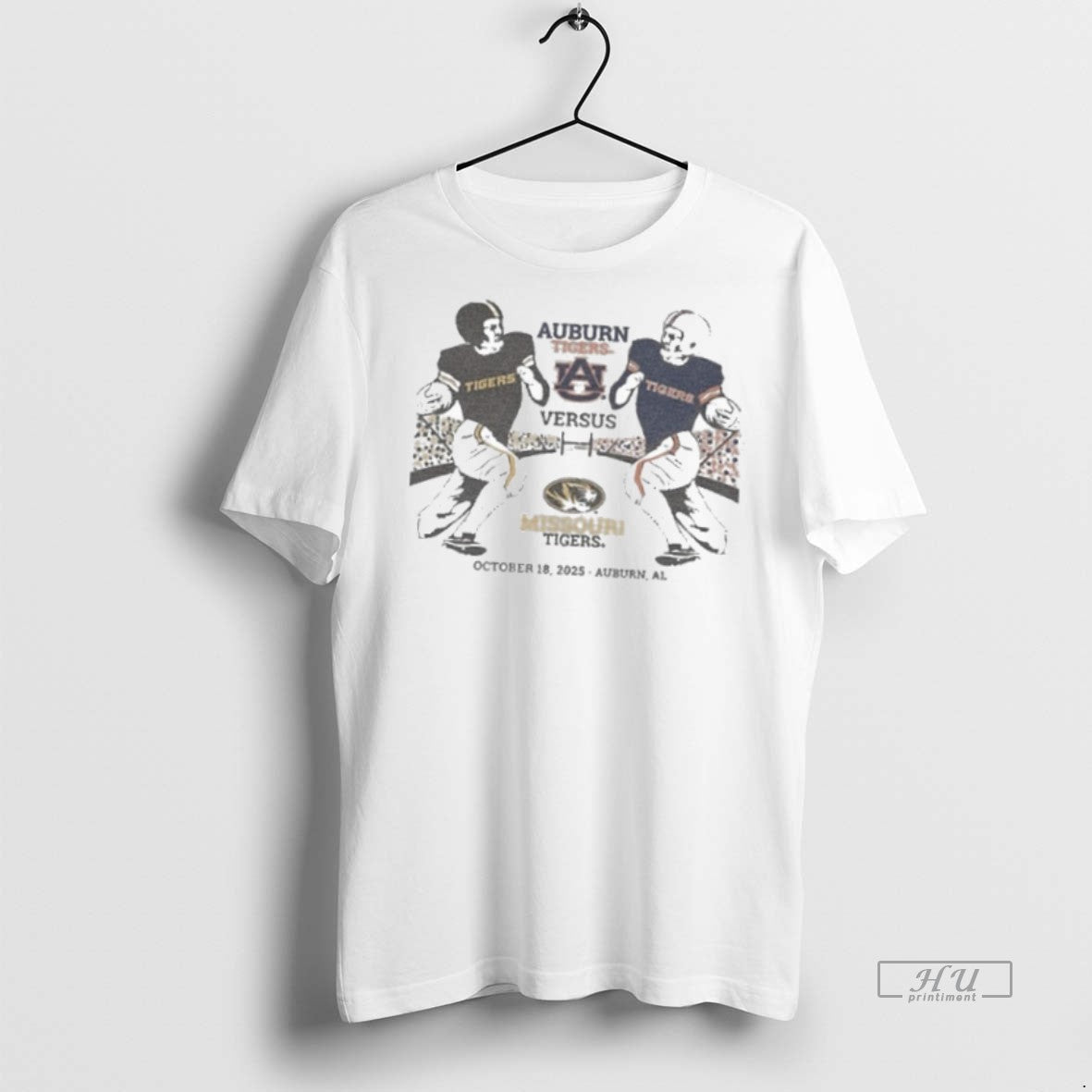 Officials Missouri Vs Auburn 2025 Gameday Matchup - Adult & Kids T-Shirts, Sweatshirts & Hoodies apparel design preview 1