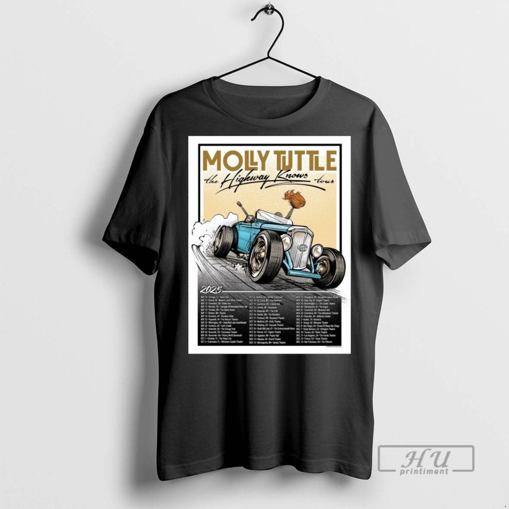 Officials Molly Tuttle The Highway Knows Tour 2025 - Adult & Kids T-Shirts, Sweatshirts & Hoodies apparel design preview 1