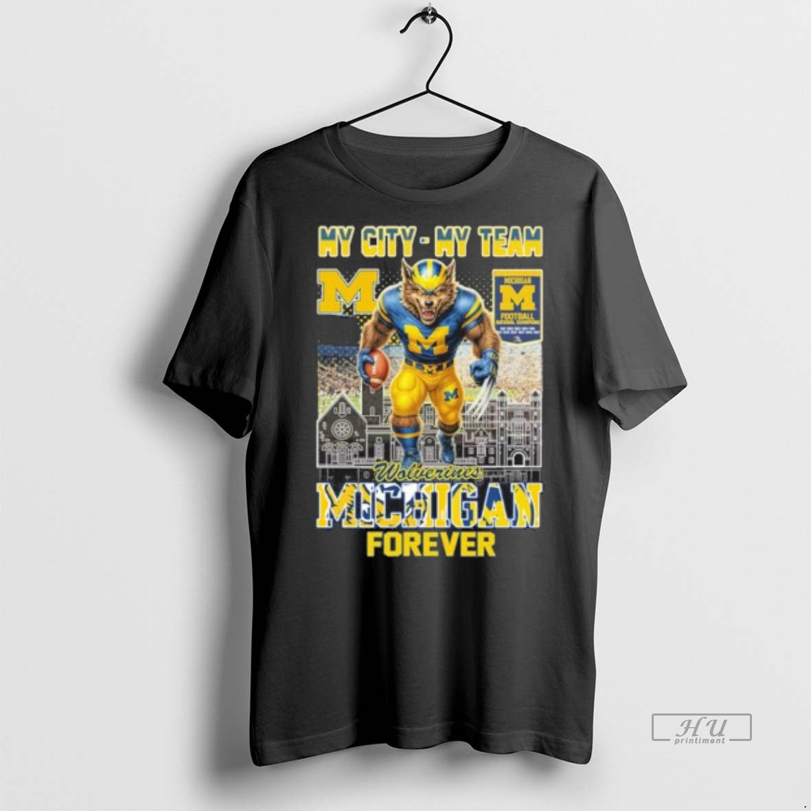 Officials My City Team Michigan Wolverines Forever - Adult & Kids T-Shirts, Sweatshirts & Hoodies apparel design preview 1