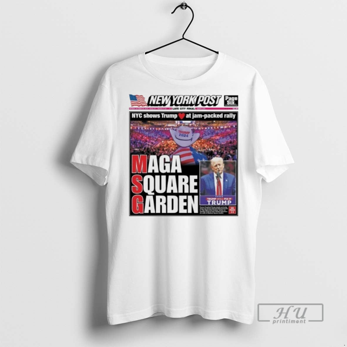 Officials Nyc Shows Trump At Jam Packed Rally Maga - Adult & Kids T-Shirts, Sweatshirts & Hoodies apparel design preview 1