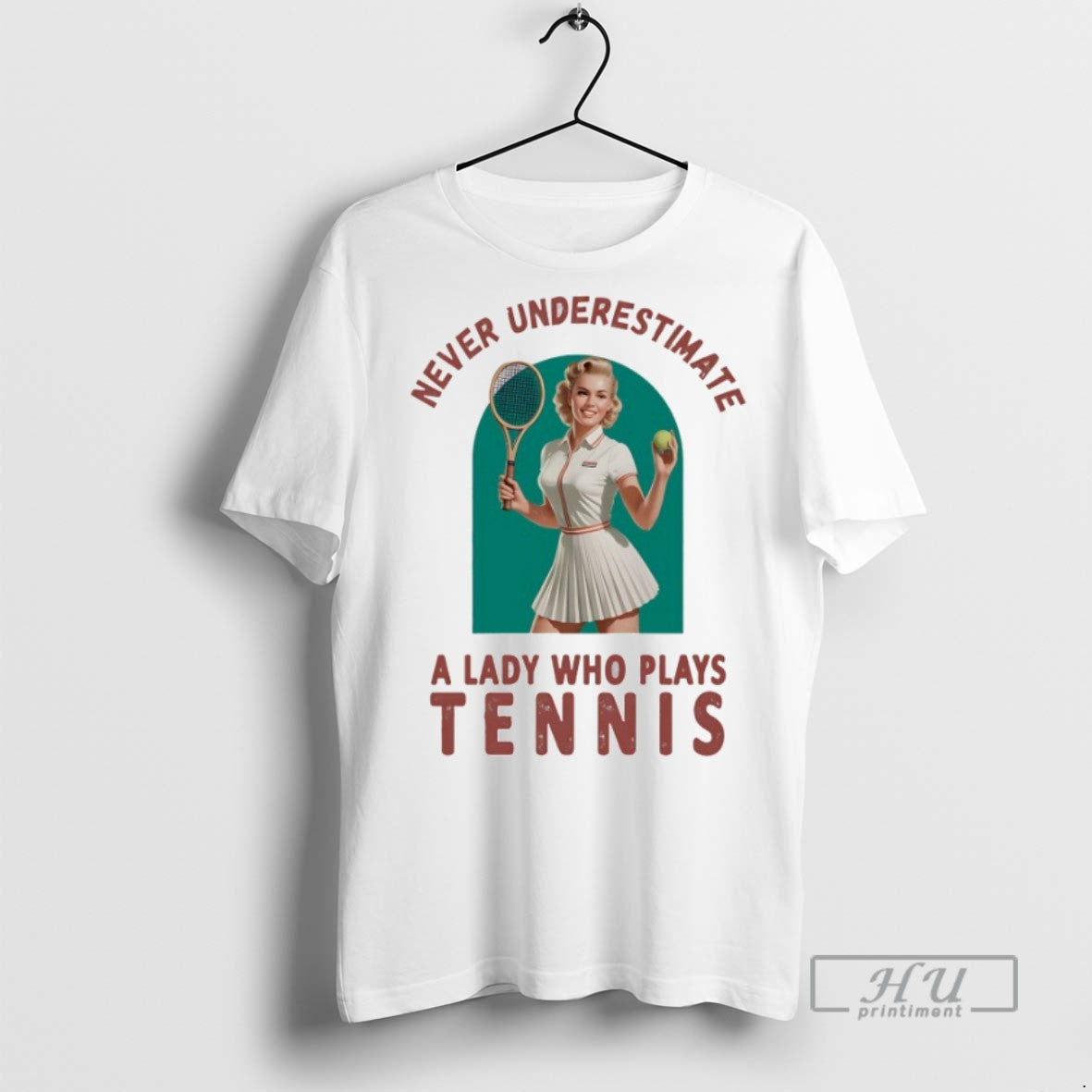 Officials Never Underestimate A Lady Who Plays Tennis - Adult & Kids T-Shirts, Sweatshirts & Hoodies apparel design preview 1