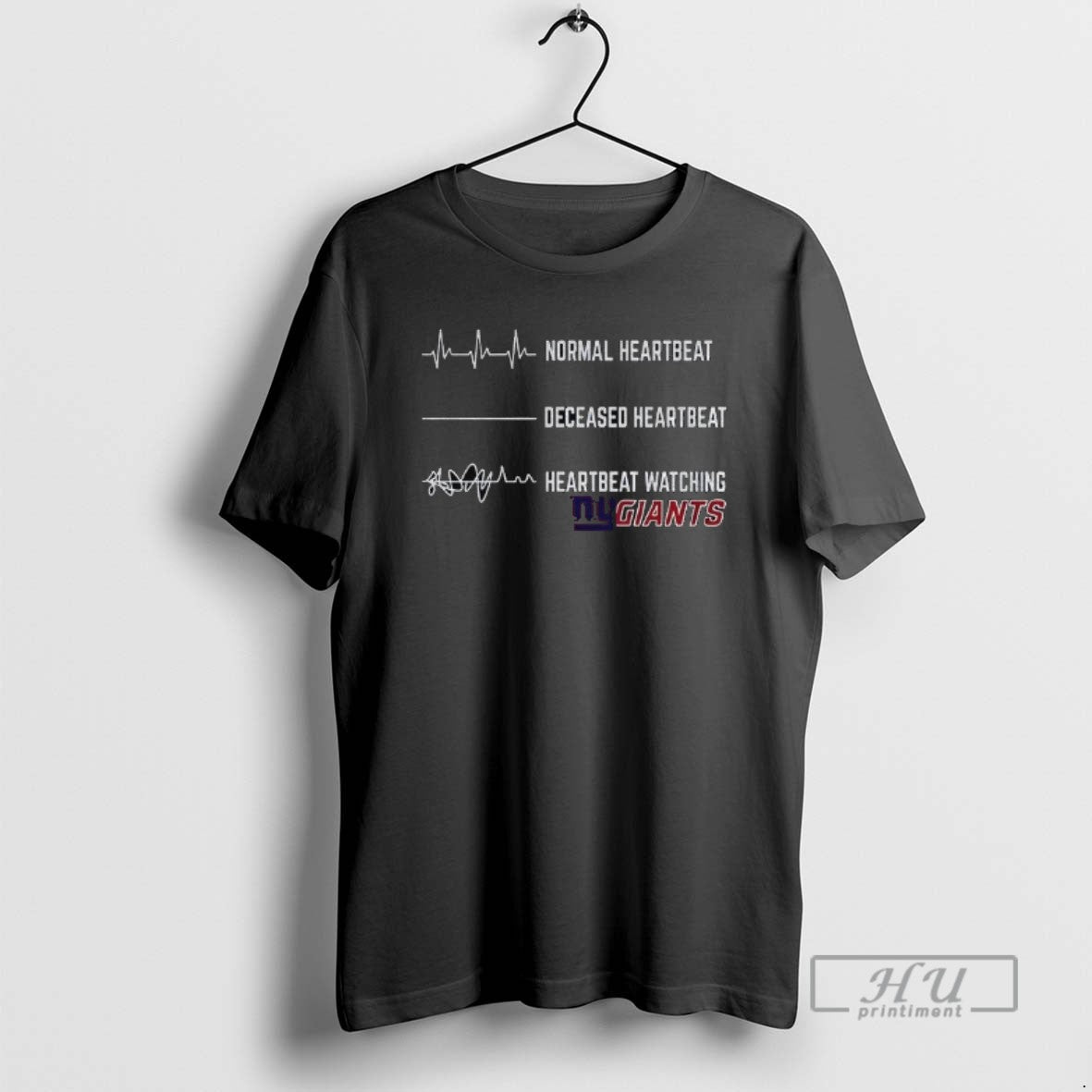 Officials New York Giants Football Normal Heartbeat - Adult & Kids T-Shirts, Sweatshirts & Hoodies apparel design preview 1