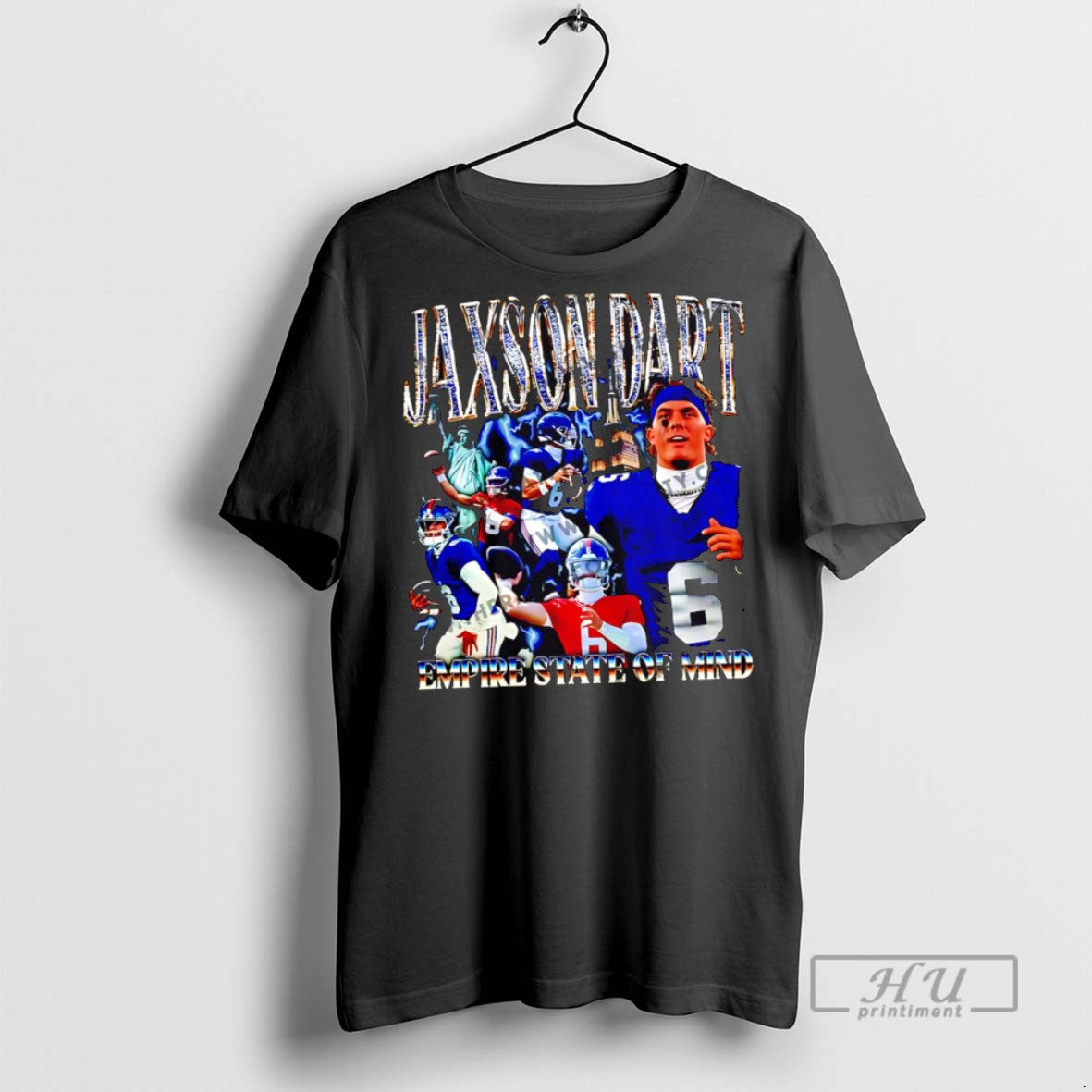 Officials New York Giants Jaxson Dart Empire State Of - Adult & Kids T-Shirts, Sweatshirts & Hoodies apparel design preview 1